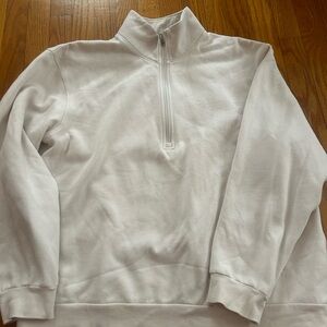 lululemon Steady State half-zip- light ivory